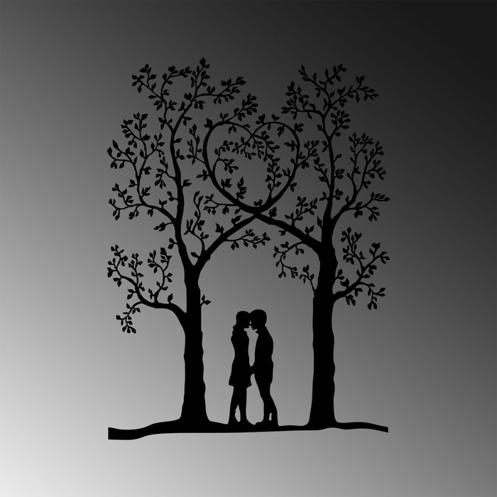 Wallity Love Garden - 270 Accesorio de Pared de Metal Negro
